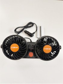 Resim REPLAX 24 Volt Araç Içi Torpido Üstü Çift Fanlı Oto Vantilatör 360 Dönebilir 