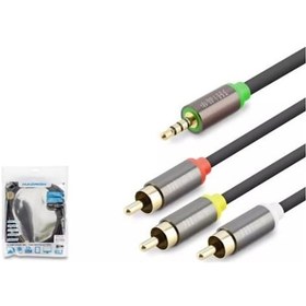 Resim Hadron Hdx1065 3.5mm To 3rca Kablo 2lıne Gold 3m Siyah 