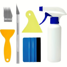 Resim Pencere Film Kiti, Duvar Kağıdı Düzleştirme Aracı, Araba Vinil Kaplama Keçe Kenar Squeegee Aracı Araba Vinil Kaplama, Pencere Film, Çıkartma Sticker Kurulum Aracı 