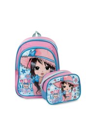 Resim Muggle Girl 2 Gözlü 2 Li İlkokul Çantası Beslenme Çantalı Set Çok Renkli 