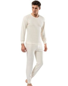 Resim Erdem Erkek Interlok Krem Uzun Don Içlik 1451D 