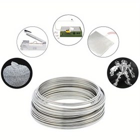 Resim Nichrome Tel, Yüksek Sıcaklığa Dayanıklı, Genel Amaçlı Destek, El Sanatları Teli, 5/10/50m Uzunluk, Alaşım Malzeme, Kaplamalı Yüzey, Endüstriyel ve Bilimsel Kullanım 