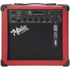 Resim AyrStore MGA 25RD Elektro Gitar Amfisi 25 Watt USB Bluetooth Şarjlı 2 Girişli 