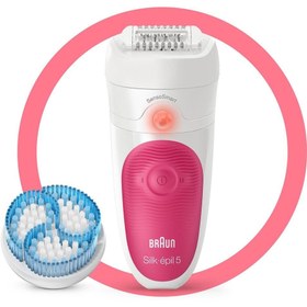 Resim Braun Silk-épil 5 5600 Sensosmart, Kablosuz, Islak&kuru, 3 Ek Parçalı, 2'si 1 Arada Epilatör 