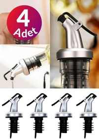 Resim UCR HOME Akıtmaz Kapaklı Şişe Ucu Servis Aparatı Damlalık Yağdanlık Tıpa Tapa Akıtıcı 4 Adet 
