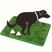 Resim Yeniden Kullanılabilir Evcil Hayvan Eğitim Çimi, Koku Kontrollü Yapay Çim Köpek Çimi Matı, Yıkanabilir Köpek Tuvalet Eğitim Matı Köpek İdrar Çimi Ped Noel Hediyesi 