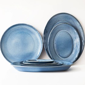 Resim Kalabalık Sofralar Kayıklı Kahvaltı Takımı - Sayfi Mavi 