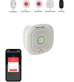 Resim NEUTRON Wi-fi Smart Alarm Ve Güvenlik Sistemi - Kablosuz Alarm Seti - App Ile Kontrol 