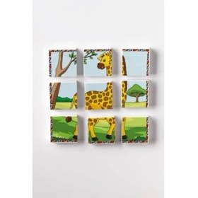 Resim Hype Store Manyetik Blok Çift Taraflı 9 Parçalı Mıknatıslı Puzzle 2 Görsel -Fil Yapboz 