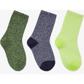 Resim Skechers Non Terry Crew - 3'Lü Paket Çocuk Çorap Büyük Erkek Çocuk Mavi Çorap S600808-463 