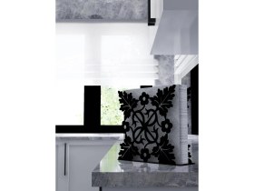 Resim M&c Concept Motif Model-9 Metal Desenli Peçetelik - Siyah 