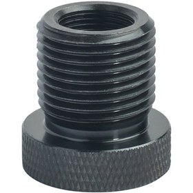 Resim Vkemall Siyah Çelik Yağ Filtresi Adaptörü, 1/2-28 & 3/4-16 Diş, Kolay Montaj İçin Tırtıklı Yüzey 