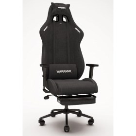 Resim Warrior Scorpion Oyuncu Koltuğu - Jet Black Kumaş - Ayak Uzatmalı Bilgisayar Sandalyesi - 1575C1110 