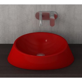 Resim Bocchi Venezia Çanak Lavabo Kırmızı 56 Cm 1010-019-0125 