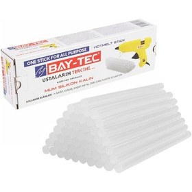 Resim Mk0443 Mum Silikon Çubuk Şeffaf Kalın 11.3x300mm 1 Kg Ambalaj 