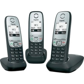 Resim Gigaset A415 Trio Dect Telefon Siyah-Gümüş 