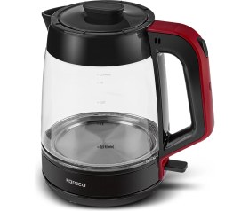 Resim Karaca Glass Tea Xl 2 In 1 Cam Çay Makinesi Koyu Kırmızı 