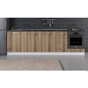 Resim Minar 270 Cm Mutfak Dolabı Beyaz Dore 270-D3-Alt Modül Beyaz 