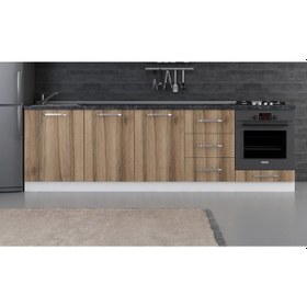 Resim Minar 270 Cm Mutfak Dolabı Beyaz Dore 270-D3-Alt Modül Beyaz 