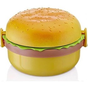 Resim Hamburger Görünümlü Beslenme Ve Saklama Kabı Çok Renkli 