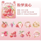 Resim 10 Adet Ins Meyve Üzüm Çilek Limon Günlük Planlayıcısı Scrapbooking Malzeme Etiket Yaratıcı Dıy Dekorasyon Kırtasiye Kırmızı 