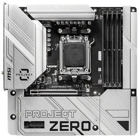 Resim MSI B650M Project Zero AMD B650 7600 MHz (OC) DDR5 Soket AM5 mATX Anakart 