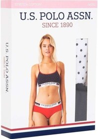 Resim U.S. Polo Assn. Kadın Beyaz Puanlı Büstiyer Şort Takım 66252 Beyaz 