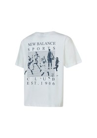 Resim New Balance Beyaz Erkek T-shirt Mnt3503-wt1 Beyaz 
