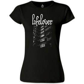 Resim Lord T-Shirt Lifelover Siyah Kadın Tshirt 