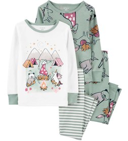 Resim Kız Bebek 4'lü Pijama Set 