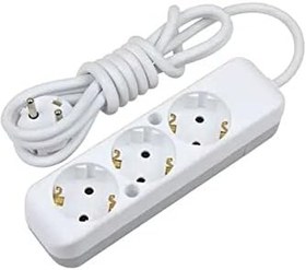 Resim Mobee 3lü Üçlü 5 Metre Uzatma Kablolu Anahtarsız Topraklı Grup Priz Uzatma Kablosu 