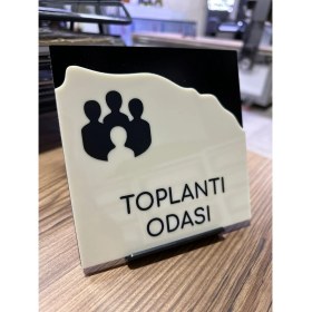 Resim Toplantı Odası - Ofis Oda Kapı Isimliği Yönlendirme Tabelası 15X15CM 