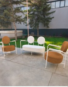 Resim Azra Mobilya Venüs Koltuk Takımı Beyaz İskelet Modern Koltuk Seti Ofis Ve Ev Kullanımı Soft Kumaş Kiremit 