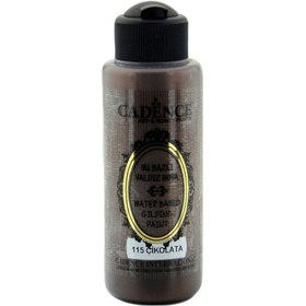 Resim Cadence Su Bazlı Yaldız Metalik Boya 120ml 115 Çikolata 