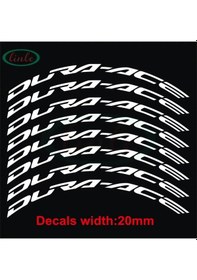 Resim 20mm Genişlik Beyaz-9pics/2wheels/set Bisiklet Tekerleği Çıkartmaları Yol Bisikl Seti Çıkartmaları Bisiklet Bisiklet Aks. 44354197 Beyaz 