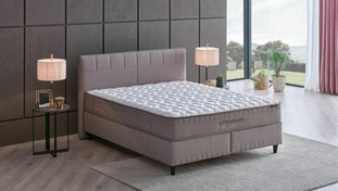 Resim Yataş Bedding 150x200 Supreme Sleep Yatak - Baza - Başlık Set - 21101 Bej 