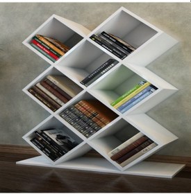 Resim Bmdekor Kitaplık Kasım Tasarım Beyaz 