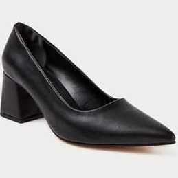 Resim MBZFR600-S Kadın Blok Topuklu 6 cm Sivri Burun Siyah Stiletto & Topuklu Ayakkabı, 37 