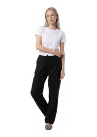 Resim Straight Fit Kadın Pantolon Siyah 