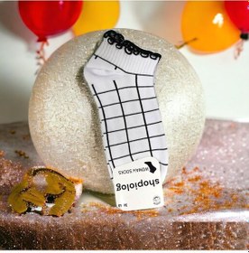 Resim Shopiolog Sevimli Marul Desenli Bilek Çorabı Desen3 Siyah - Beyaz 