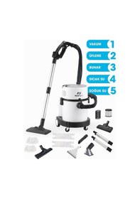 Resim Pirantech RLZ-208 Buharlı Temizlik Robotu Vakumlu Halı Koltuk Yıkama + EK340 Torbasız Elektrikli Süpürge 