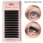 Resim JB Jeyelabeau Kolay Fan Hacimli Kirpik Uzatma Seti - 0.07mm Kalınlık, Kendiliğinden Açan & Hızlı Çiçeklenme, Başlangıç Dostu, Kendin Yap Kirpik Aşı Kiti 