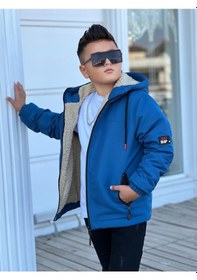 Resim Pina Kids Erkek Çocuk Kapüşonlu İçi Kürklü Mont Km3050 Saks 