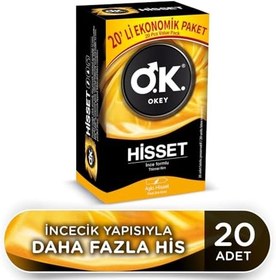 Resim Okey Hisset Ekonomik Prezervatif 20 Adet (3 paketi) 