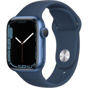 Resim Apple Watch Series 7 41mm GPS Mavi Spor Kordon Akıllı Saat (Apple Türkiye Garantili) 