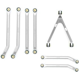 Resim 1/24 Axial Scx24 C10 Bronco Jeep İçin Yüksek Performanslı Alüminyum Çeki Takımı - Gümüş Renk 