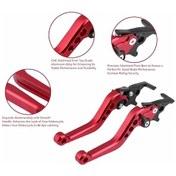 Resim Chuangyinshop Adjustable Aluminyum Alaşım Gidon Fren Kolları Blue 2pcs Motor Elektrikli Bisiklet Scooter 