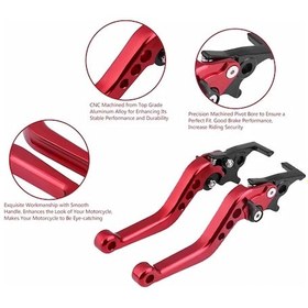 Resim Chuangyinshop Adjustable Aluminyum Alaşım Gidon Fren Kolları Blue 2pcs Motor Elektrikli Bisiklet Scooter 