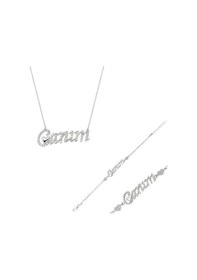 Resim Gümüş Canım Yazılı Kalp Kadın Set (77923448) 
