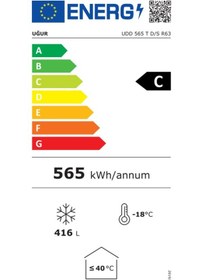 Resim Uğur UDD 565 T D/S R63 416 L Sandık Tipi Derin Dondurucu 